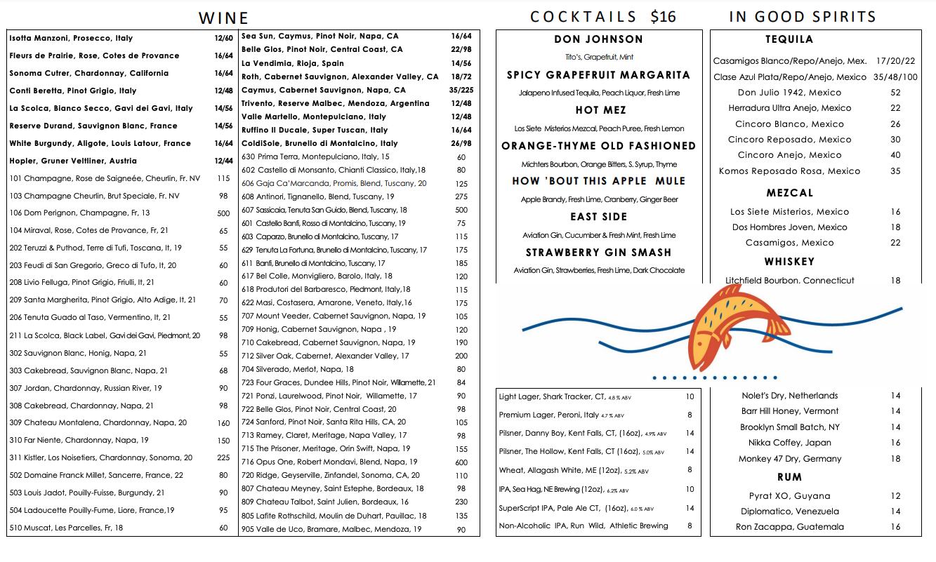 Mediterraneo Restaurant Menu